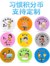 Фишки 积分卡小学生奖励卡片家庭用兑换币好习惯币塑料代币培训机构班币