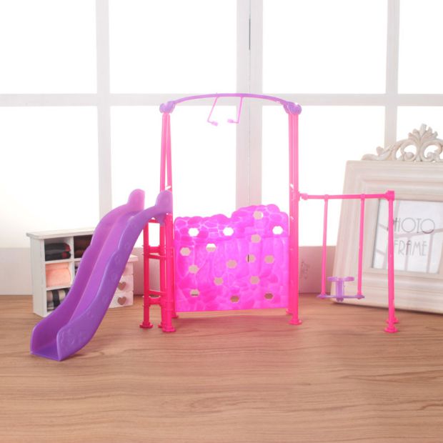 Play House Barbie Doll Girl Đồ chơi trẻ em Ken Công viên giải trí Kelly Little Kelly Đặt phụ kiện công chúa đu cua hang bup be