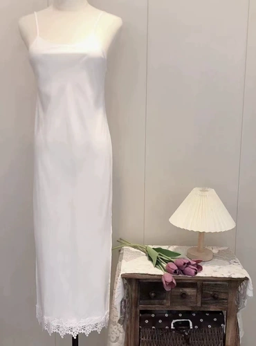 Длинная кружевная майка, регулируемые бретели, ципао, кружевное платье