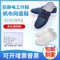 High quality cotton midsole breathable sweat-absorbing white anti-static mesh shoes Non-slip deodorant shoes Anti-static shoes dust-free work