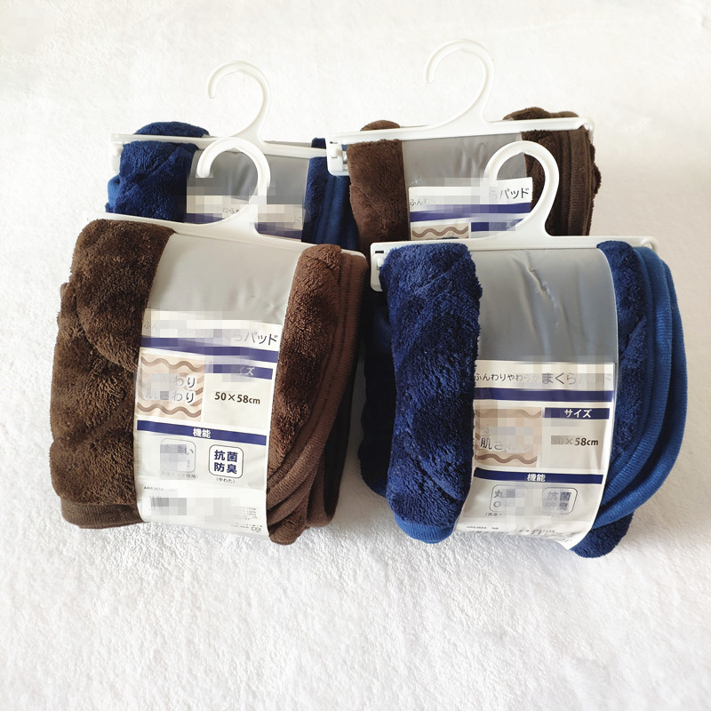 New products are exported to Japanese flannel autumn and winter with pillow towel non slip not fall off latex pillow sleeve children pillow cushion 3550