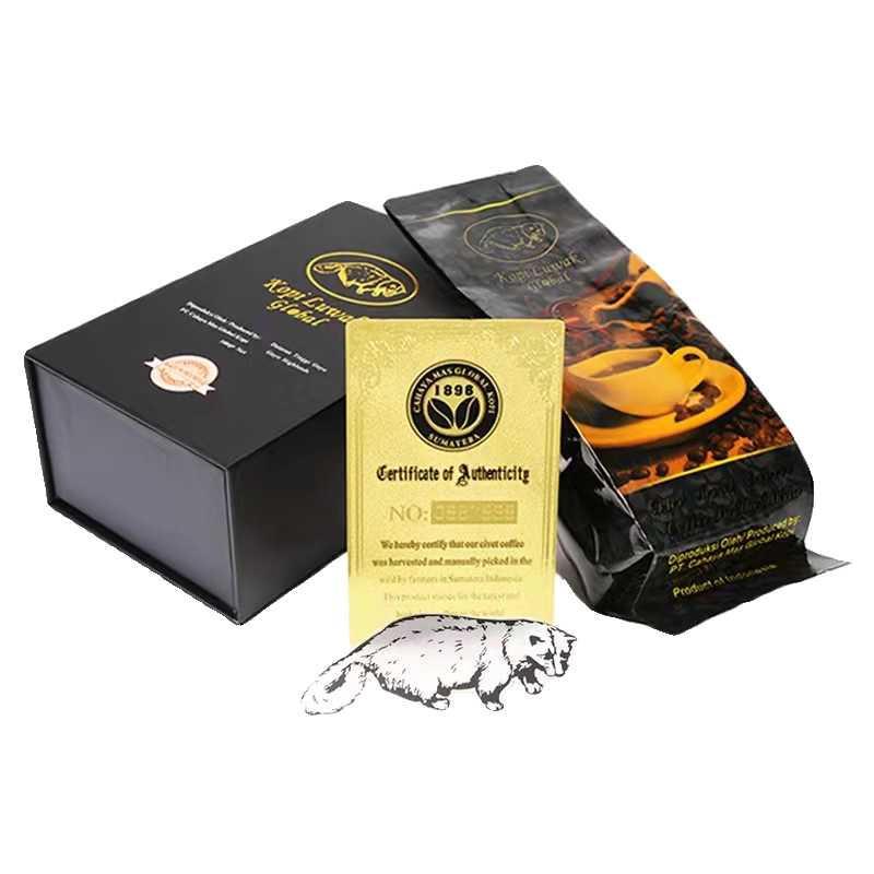 Indonesian Civet Coffee Beans/Powder, Original Imported Arabica Civet Coffee Kopi Luwak Gift Box