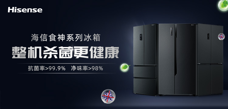 海信 风冷无霜 双开门电冰箱 536L 一级能效 抗菌不串味 图1