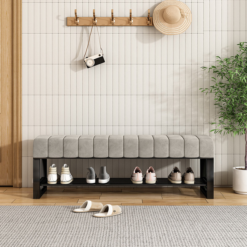 Nordic shoe changing stool into the family sofa Home door can sit on a strip stool light and luxurious living-room Jane about in the door wearing a footstool-Taobao