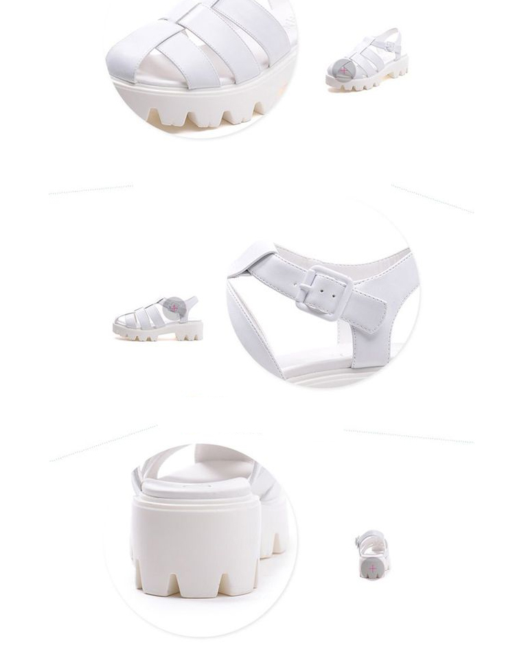 Daphne_ Daphne mùa hè giày nữ mới Baotou không khí bên hông có khóa từ dép hở ngón 1016303306 giày sandal nữ đi học