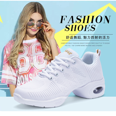 Mùa xuân và mùa hè Giày khiêu vũ mới thoáng khí Giày nhảy vuông mềm mại dưới cùng tăng thể thao Giày khiêu vũ thể thao nữ lưới da - Khiêu vũ / Thể dục nhịp điệu / Thể dục dụng cụ giày khiêu vũ cao cấp
