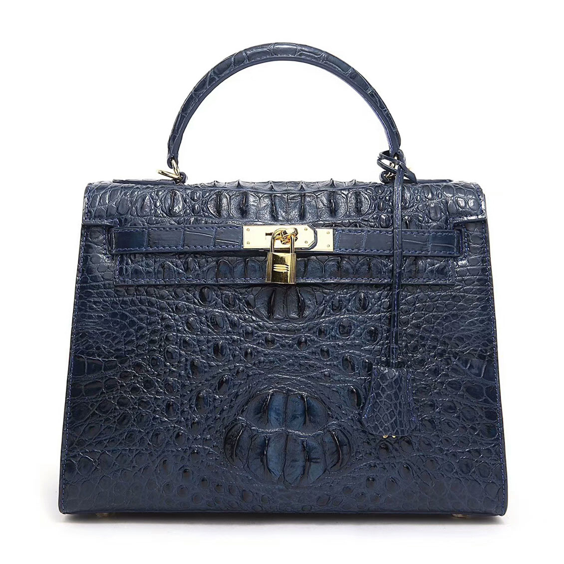 ins all-match small bag crocodile leather women's bag 2022 summer popular new trendy net red one-shoulder hand-held Kelly bag