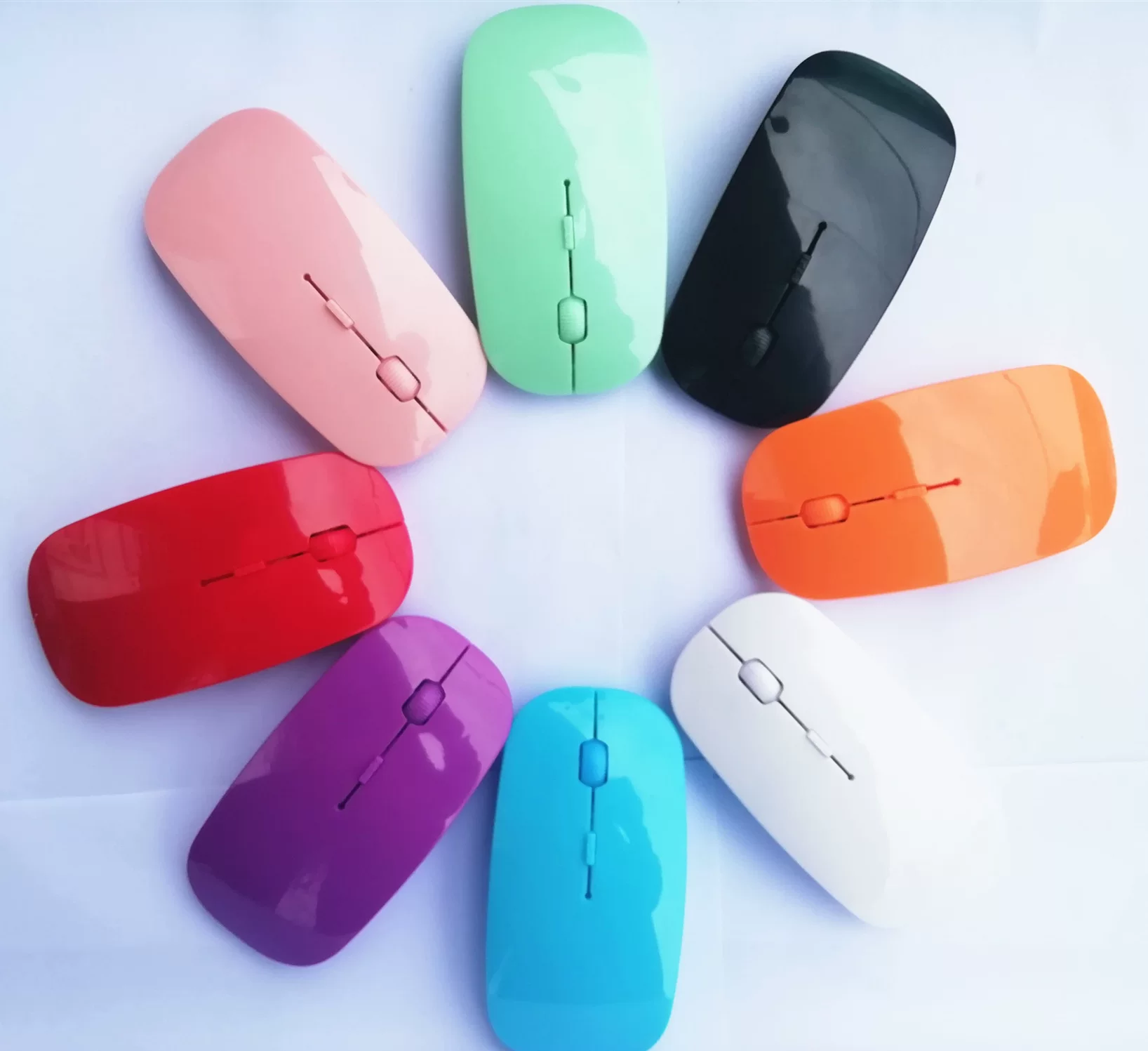 [跨境现货外贸 2.4G无线超薄鼠标光面 工厂家wireless mouse]