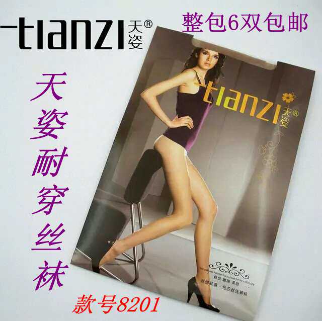 Spell 6 pairs Tianzi 12D ultra-thin breathable anti-slip wear-resistant anti-hook wire plus pantyhose 8201