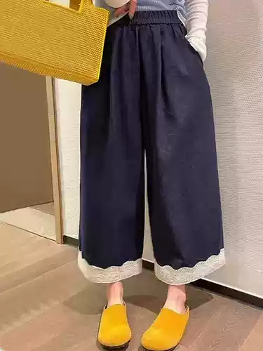 Летние детские джинсы, кружевные штаны