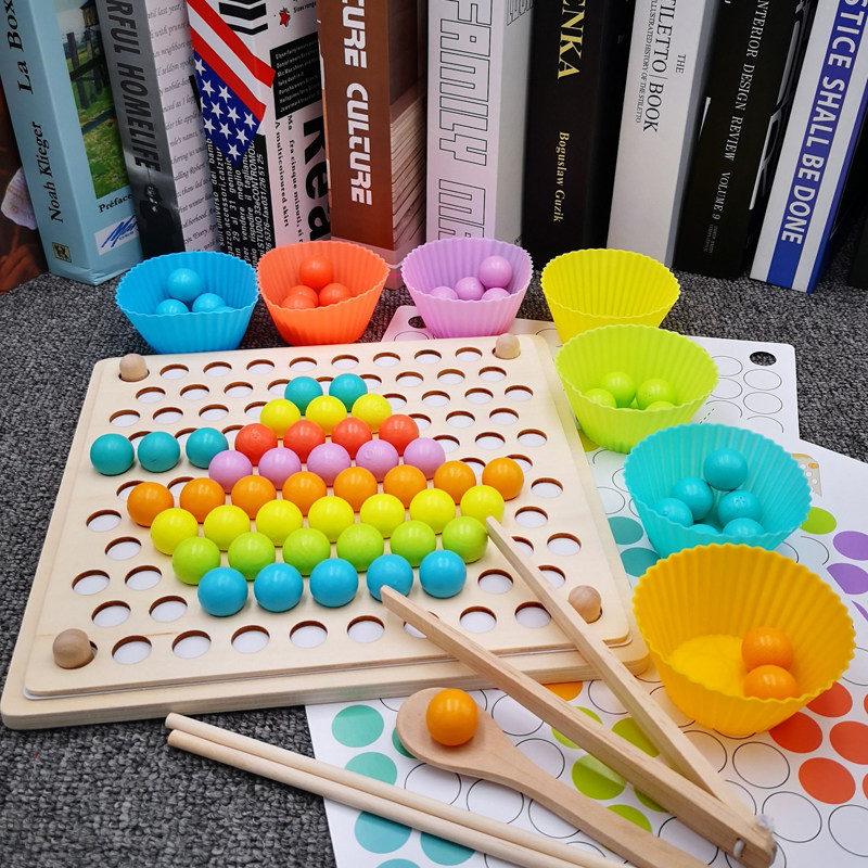 Montasori Children Early Teaching Aids Clip Beads Special Force Training Kindergarten Puzzle Toys 2-3-4