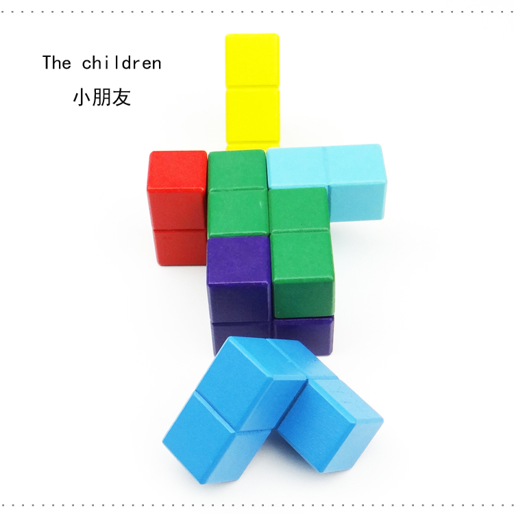 Giáo dục trẻ em xây dựng sức mạnh đồ chơi câu đố bé Tetris bằng gỗ ở mọi lứa tuổi và khối ma thuật 5 - 7 tuổi đồ chơi cho trẻ em