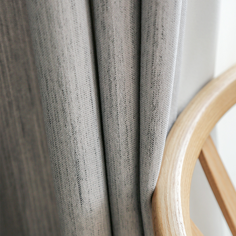 Cotton linen curtains day-style light grey Nordic minimalist modern curtains bedroom shading 2022 new hook-style