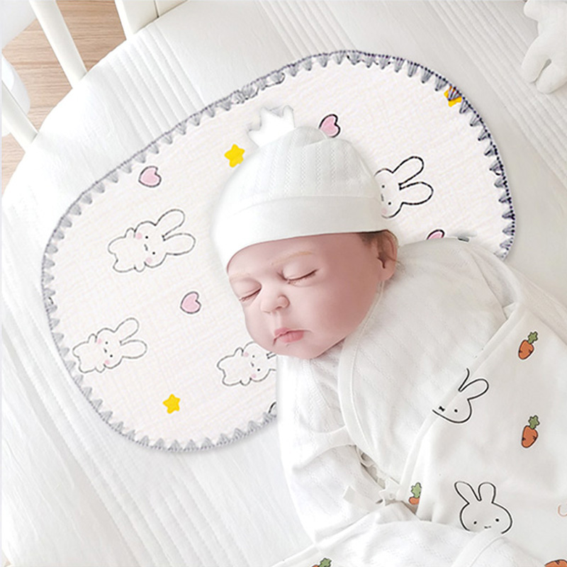 Cloud film pillow newborn baby pillow gauze pillow towel anti-spitting milk 0 to 3-6 months breathable infant baby flat pillow