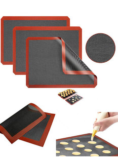 Черно -красная французская силиконовая полая выпечка, нежитая высокая температурная стеклянная клетчатка для выпечки выпечка