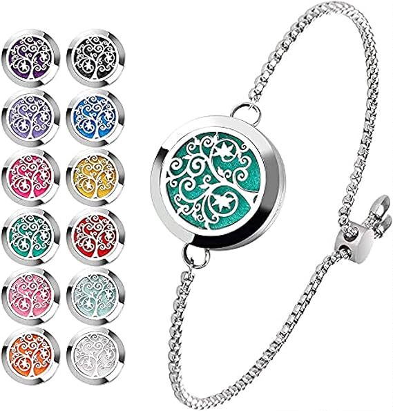 Tiktok Hot-Selling Simple Aromatherapy Perfume Bracelet Stainless Steel Bracelet Gift Aroma Diffusers