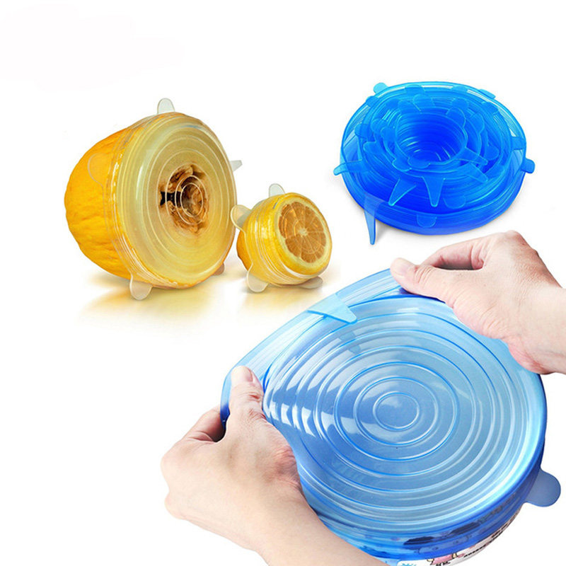 食品级6件套硅胶保鲜盖拉伸盖密封家用碗盖Silicone Stretch Lids真的能有效延长食物新鲜度吗?-保鲜盖-淘宝好物网