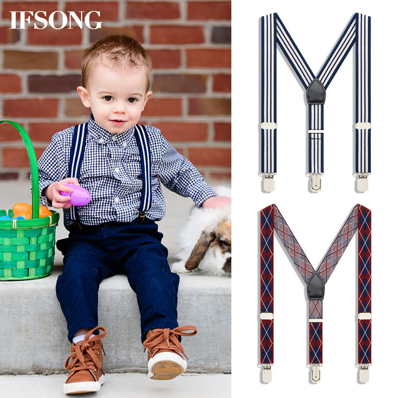 Boys' strap clip suit pants non-slip suspenders with primary school students performing children's girls baby elastic elastic belt