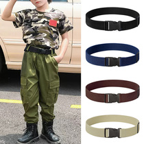 Childrens belt lazy elastic elastic belt boys and girls accessories pants belt baby adjustable military training infant students
