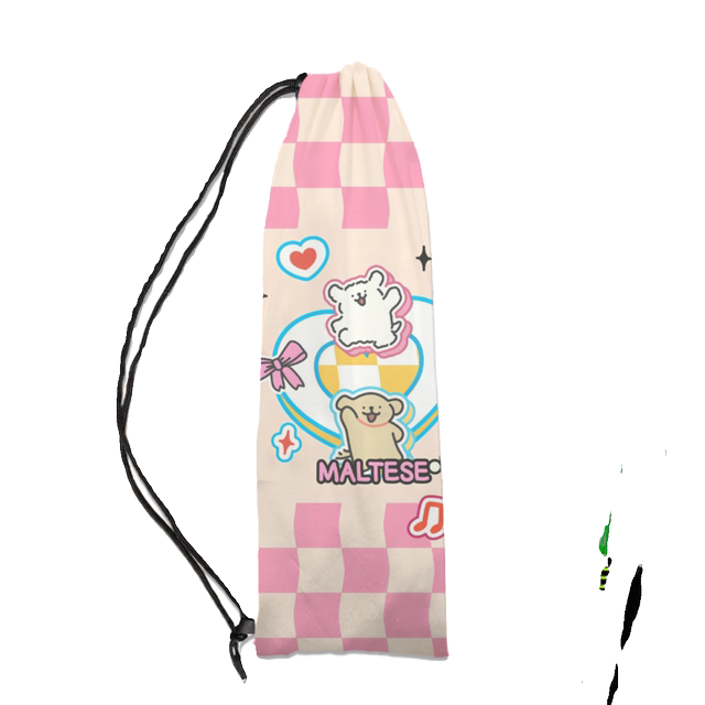 Line puppy cartoon bag badminton cute bag can be shouldered or carry with a drawstring badminton racket bag storage