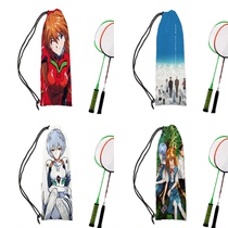 New anime Neon Genesis Evangelion series peripheral badminton racket bag single shoulder drawstring large capacity badminton racket bag