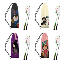 Lucifer Cats new sports printed badminton racket bag with one shoulder drawstring cute portable and good-looking