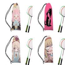 New anime two-dimensional sports series printed one-shoulder drawstring drawstring badminton racket bag portable and good-looking