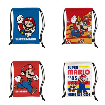 Cartoon high-looking super mario series storage bag portable sports drawstring large-capacity waterproof basketball bag