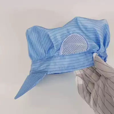 Anti-static hat big work hat female worker hat dust food hat clean hat workshop work cap breathable ear opening