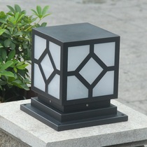 Column head lamp solar power connection two users outdoor waterproof square rhombus gate lamp villa wall landscape courtyard lamp