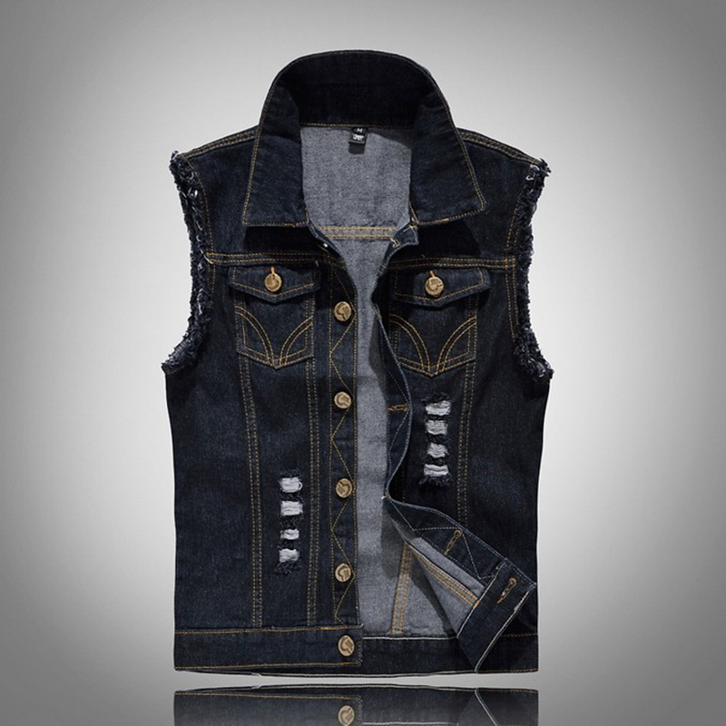 Summer, Spring, Autumn, and Winter Black Men's Denim Vest, Slim Fit, Trendy Sleeveless Vest, Korean Style, Oversized and Extra Large Vest Summer, Spring, Autumn, and Winter Black Men's Denim Vest, Slim Fit, Trendy Sleeveless Vest, Korean Style, Oversized and Extra Large Vest