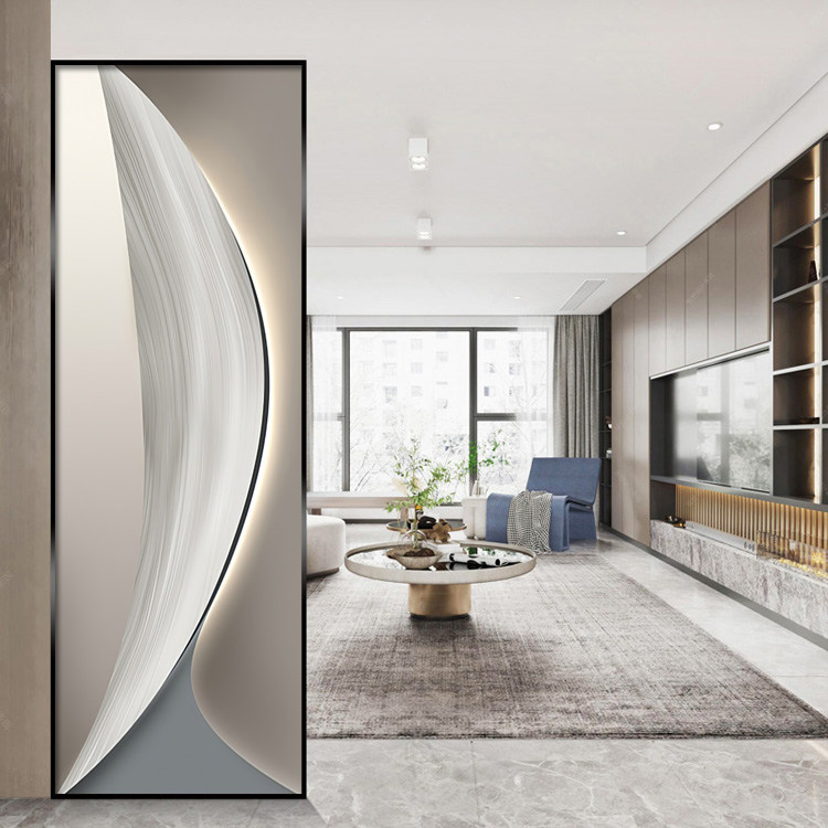 Modern Light Lavish Art GRP Living Room Screen Partition into the family Xuanguan Half-body wall Cream Wind Type Abstract-Taobao
