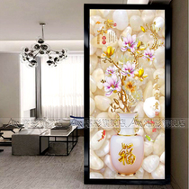 European art glass screen partition home decoration simple living room shoe cabinet aisle entrance frosted transparent vase Magnolia