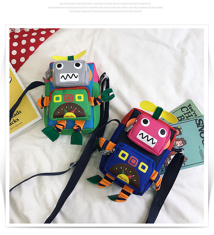 Cute Mobile Phone Bag Robot Bengdi Coin Purse Messenger Bag display picture 2