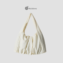 Orange Teenage Girl Cloud Pack 2022 New Advanced Sensual Pleated Axillary Bag Fashion Ocean Gas Single Shoulder Bag Large Capacity Bag