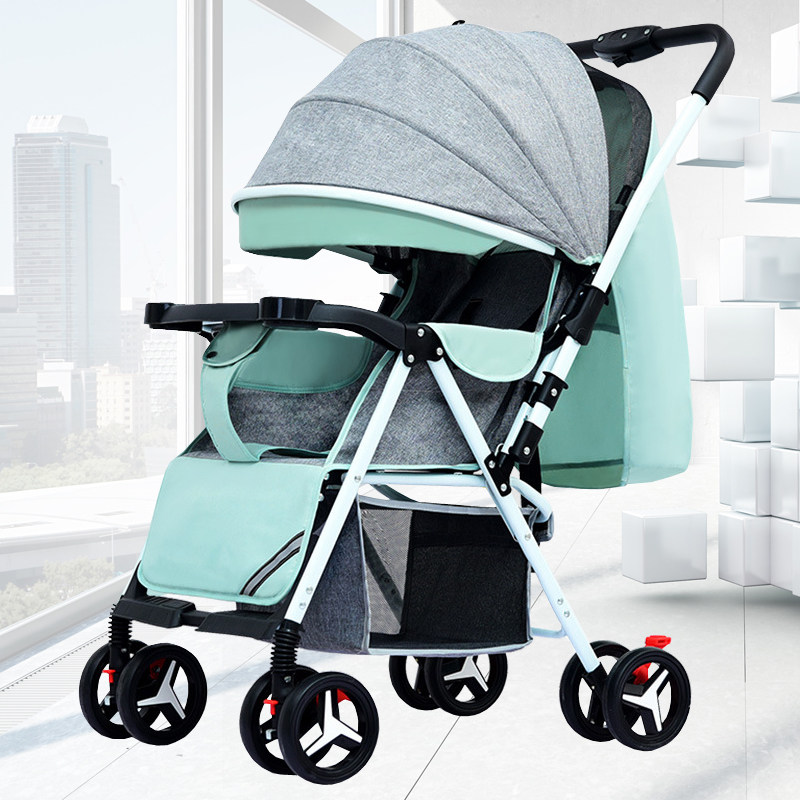 Baby stroller can sit and lie ultra-light folding shock absorber umbrella car 0-3 years old child child BB trolley summer