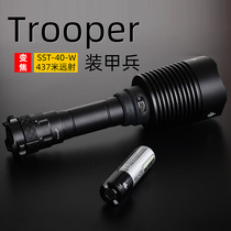  WOLF-EYES Wolf-EYES Trooper Armored soldier zoom strong light long-range direct charging flashlight SST40 Search light