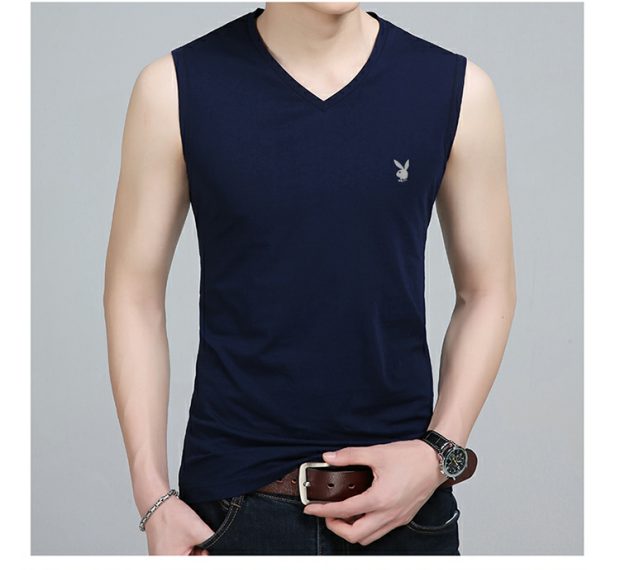 Thương hiệu áo vest thể thao nam vest vai cá tính cotton màu trơn không tay áo thun phiên bản Hàn Quốc tự vắt mồ hôi vest - Áo vest cotton bộ vest nam cho người trung tuổi