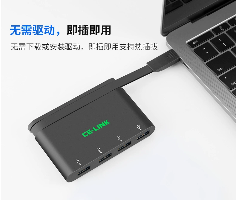 Bộ lưu trữ Celink Bộ chia USB Type-C 3.0 một trong bốn phút sạc hai trung tâm mở rộng máy tính - USB Aaccessories