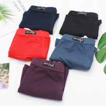 Three-tip mens pure cotton underpants plus fattening up pure cotton flat angle pants with high waist and large size 4-corner pants fattened pants