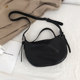 Internet celebrity small bag texture crossbody versatile student 2024 autumn and winter new ins dark color casual soft bag for women