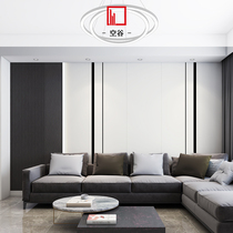 Empty Valley Home Customization 2022 new wood veneer background living room sofa integrated wall panel background wall modern light luxury