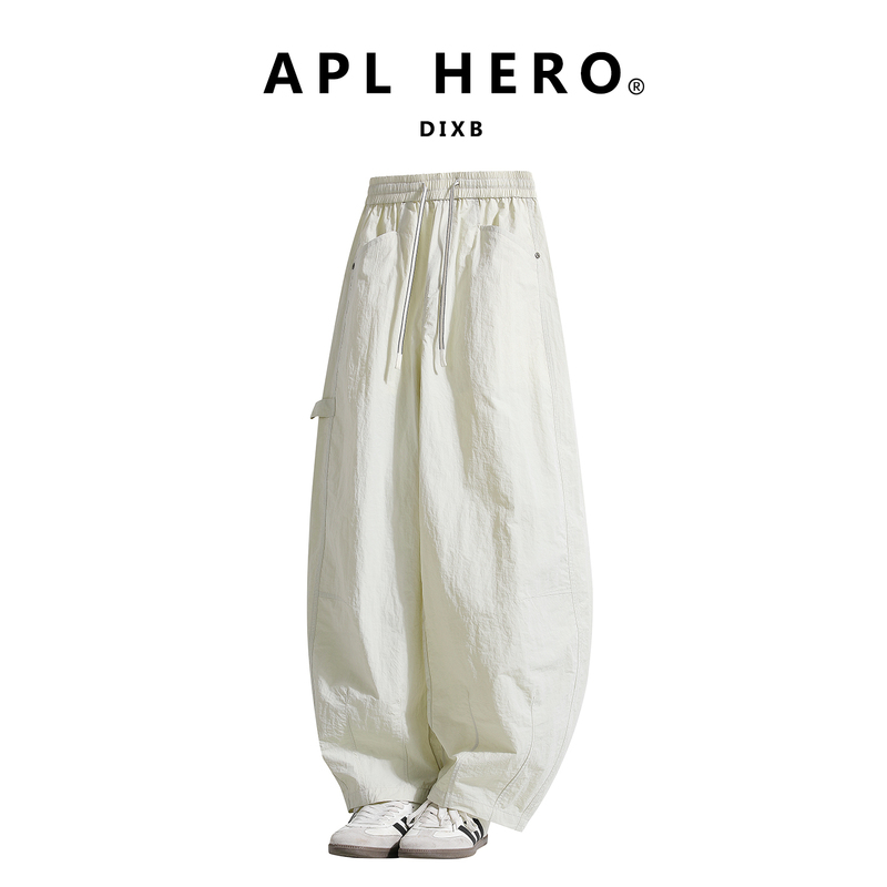 Apl Hero Spring and Summer New Loose Straight-Leg Pants for Men, Quick-Dry Outdoor Work Pants, Drapey Wide-Leg Pants