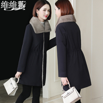 Vviv fox fur Parker women 2021 Winter new NI overcome detachable mink hair inner small man long