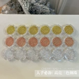 Украшение для ногтей для маникюра, ювелирное украшение, бусины, металлический аксессуар, не выцветает, 0.6mm, 2.0mm