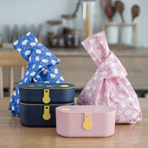 Japanese split lunch box set sealed microwave oven white-collar work with Rice students portable children small large capacity