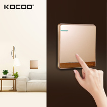 Carolan switch package panel 6FD champagne gold five-hole two-three plug power socket 86 wall one open single control