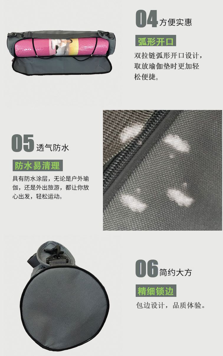 Đa chức năng side mở túi Oxford túi yoga tập thể dục yoga mat lưu trữ không thấm nước quần áo tập yoga
