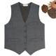 Middle-aged and elderly men's vests spring and autumn thin large size dad vests middle-aged men's business casual vests