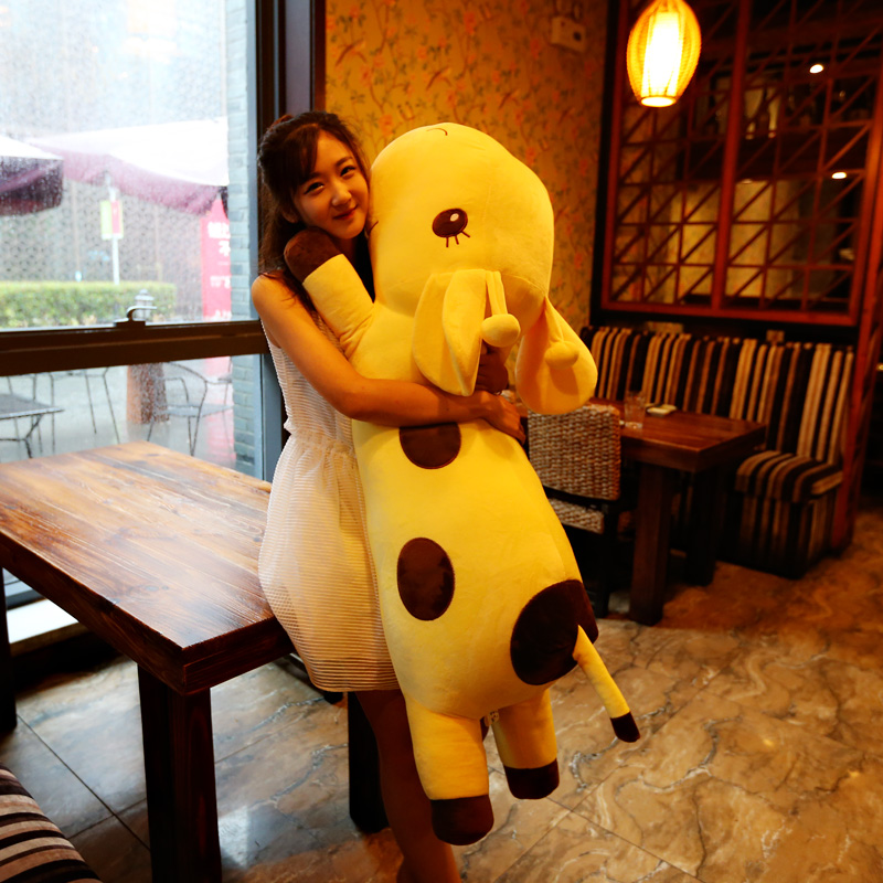 Cute giraffe paparazzi wool suede toy bed to accompany you to sleep strip Pillow Doll Doll Birthday Gift Woman